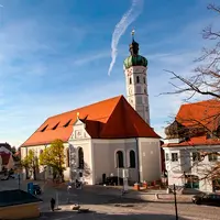 Dachauer Schloss oberhalb der Stadt Dachau