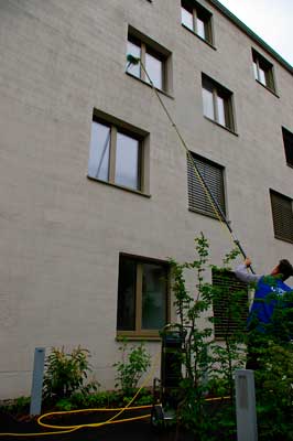 Fensterreinigung mit einer Reinwasseranlage