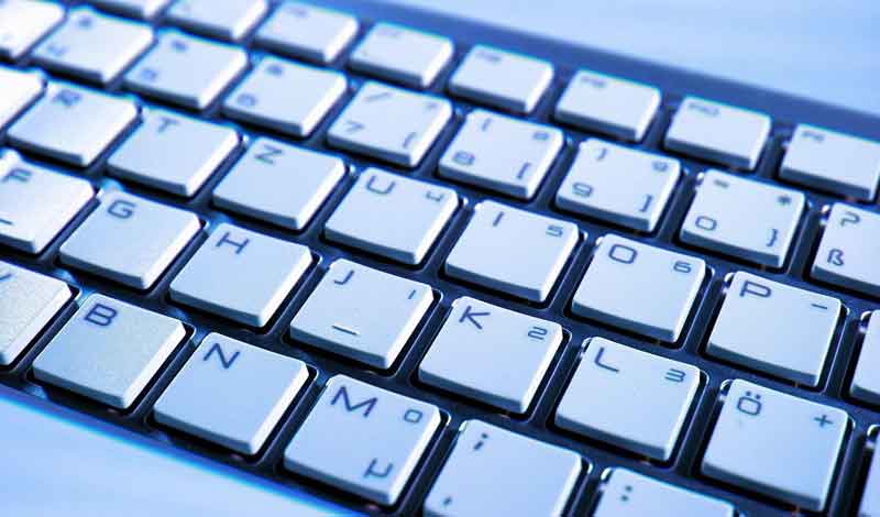 Nahaufnahme einer PC-Tastatur