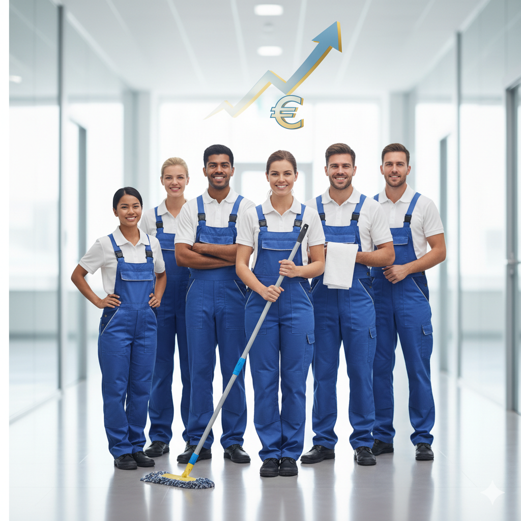 Neuer Mindestlohn für Gebäudereiniger ab Januar '26